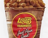 Logan&#39;s Roadhouse Bucket of Peanuts Shaped Die Cut Menu Just Plain Good ... - £14.24 GBP