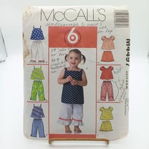 Vintage Sewing PATTERN McCalls M4497, Toddlers 2004 Top Pants and Shorts - $11.65