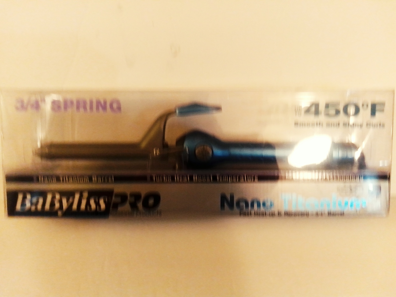 BaByliss Pro Professional Titanium Curling Iron 450F Degrees Light Blue Handle - $59.99