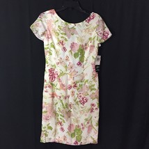 Lennie LNY New York Dress Size 8P Floral Mid Calf Short Sleeve Open Back - $17.76