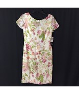 Lennie LNY New York Dress Size 8P Floral Mid Calf Short Sleeve Open Back - $24.34 CAD