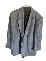 VTG Men’s Lana Moda 46R Tweed Houndstooth Sport Wool Blazer - Black/Grey... - $50.00