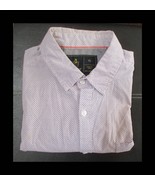 Rugby University Men&#39;s XL Short Sleeve Dress Shirt Pink &amp; Blue Print - €15,35 EUR