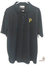 Genuine Merchandise Pittsburg Pirates Polo Shirt Men&#39;s XL Short Sleeve Black - £11.64 GBP