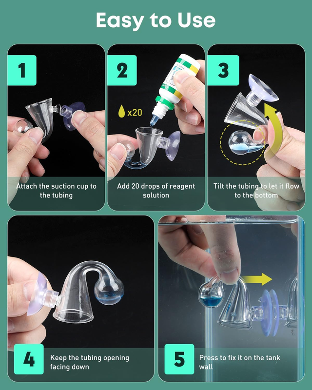 Pawfly Glass CO2 Drop Checker for Aquarium CO2 Indicator for Planted Fish Tank C Item image 5