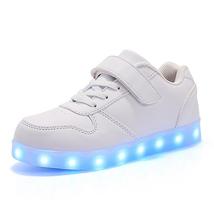 Kids Led Shoes Rechargeable Luminous Sneakers Birthday Gifts For Boys Girls - £33.24 GBP