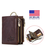 Men&#39;s Genuine Leather Wallet - RFID Blocking, Zipper Coin Purse, Large C... - $91.91 CAD