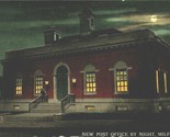New Post Office by Night Milford Delaware DE UNP 1910s DB Postcard Q13 - $4.17