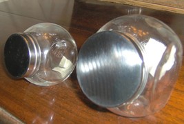 GLASS TILT JARs 2 Sizes Aluminum Lid Cookie Candy Style Jar Storage 3.25... - $392.13 MXN+