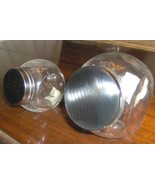 GLASS TILT JARs 2 Sizes Aluminum Lid Cookie Candy Style Jar Storage 3.25... - $21.21+