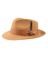 Bruno Capelo Hat Australian Wool Fedora Teardrop Crown Fabio FB230 Camel - £55.90 GBP