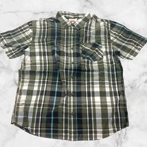 Men's Levi's Moss Green | Black | Turquoise Plaid Button Down S/S Shirt - $49.00