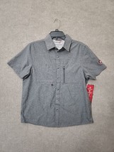 Canada Weather Gear Button Shirt Mens S Gray Air Mesh Vented Fishing NEW - $26.60
