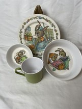 Vintage Oneida Peter Rabbit Melamine Children’s Dishes - 4 Piece Set - £20.91 GBP