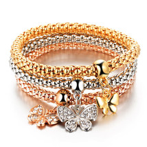 IF ME Vintage Bohemian Gold Color Elephant Heart Charms Bracelets for Women Fash - £12.20 GBP