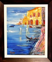 Elliot Fallas! &quot;Memories Of Venice&quot; Framed Orig Oil Painting/Canvas/Signed/COA - $407.55