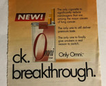 vintage Omni Cigarettes Print Ad  Advertisement 2002 pa1 - £6.22 GBP
