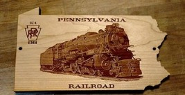 PERSONALIZED TRAIN SIGN Pennsylvania Railroad K-4 Engraved Wall Hanging Art - £39.91 GBP