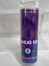 Purple Magnavox SNUG FIT+ 4820M Gummy Earbuds Microphone Smooth Bass COM... - £3.22 GBP