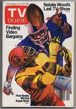 ORIGINAL Vintage January 23 1982 TV Guide No Label Super Bowl XVI 49ers - £11.86 GBP