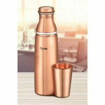 Prestige Copper Bottle with Tumbler1000 ml, Easy to Carry - £39.15 GBP