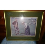 A.B. FROST Golfers Putting Print 17.5&quot; x 20&quot; Framed - £35.86 GBP