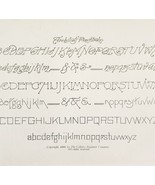 Architects Pen Stroke Font Example 1899 Victorian Craft Drawing Ephemera... - $27.10 CAD