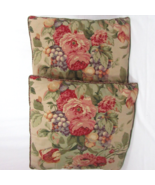 Raymond Waites Champagne Sage Floral Fruit 2-PC 20-inch Square Pillows - £54.48 GBP