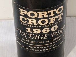 1960 Porto Croft Vintage 750 ML Vuoto Vetro Bottiglia Nessun Sughero Portugal - £30.98 GBP