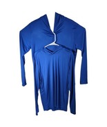 2 Long Sleeve Plain Lighter Blue Workout Shirts Hood Size Medium M/L Loo... - £26.58 GBP