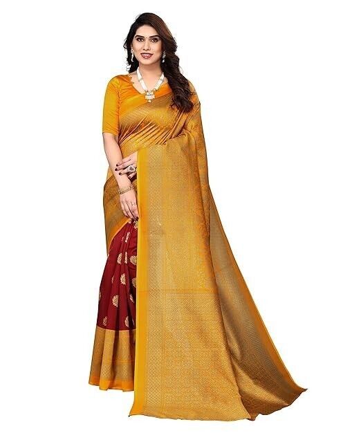 Venkatagiri Printed Art Silk with Blouse Piece Saree sari - $4.94