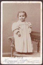 Edith Mark Cabinet Photo of Pretty Baby Girl - Lewiston, Maine - £14.10 GBP