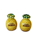 Salt Pepper Shakers vtg antique figurines Aloha Hawaii Tiki Pineapple Fr... - £23.69 GBP