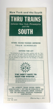 New York &amp; The South Train Schedule - 1971 - $9.85