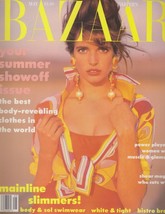 1990 Harper&#39;s Bazaar Vintage Fashion Magazine Stephanie Seymour Supermodels 90s - £40.26 GBP