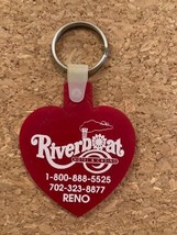 Vintage Riverboat Casino Reno NV Heart Shaped  Keychain Collectible - $5.27