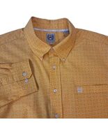 Cinch Western Shirt Mens L Yellow Gold Button Up Cotton Cowboy Shirt  - $35.40