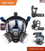 Premium Full Face Organic Vapor Respirator with Dual Activated Charcoal ... - $3,082.33 MXN