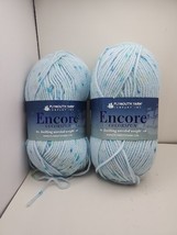 2 Partial Skeins Plymouth Encore Worsted Yarn  25% Wool 75% Acrylic Coror #7401 - £5.48 GBP