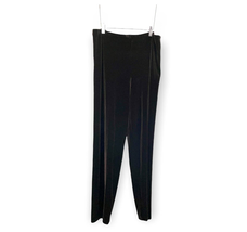 VTG Alex Evenings Women&#39;s Brown Velvet Pants Sz Small Elastic Waist Straight - £20.19 GBP