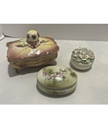 3pc Lot Porcelain Vanity/Trinket Box W/Lids  Ardalt, Nippon, Lipper MANN - $59.99 CAD