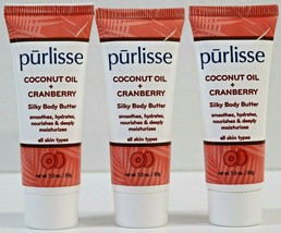 3X Purlisse Coconut Oil + Cranberry Silky Body Butter 1oz / 30g - £6.28 GBP
