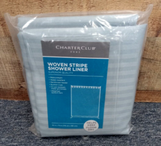 Charter Club Woven Stripe Shower Curtain Liner Heavyweight - Size 70&#39;&#39; x 72&#39;&#39; - £15.81 GBP