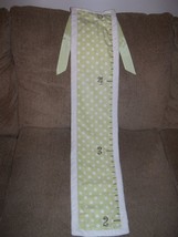 Beansprout Velour Growth Chart Wall Hanging Green White Polka Dots NWOT - $20.44