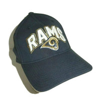 New Era 39Thirty St. Louis RAMS Cap Hat Men&#39;s Small Medium Fitted NFL Navy Blue - £15.71 GBP