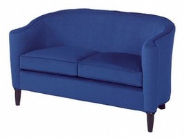 Accent Chair Occasional Traditional Antique Tapered Round Leg Royal Blue Poly - £3,152.50 GBP