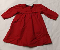 Tommy Hilfiger Baby Girl Size 6-12 Months Long Sleeve Red Holiday Dress - £7.39 GBP