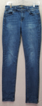 Lucky Brand Jeans Women Size 4 Blue Denim Pockets Flat Front Ava Skinny Leg Logo - £15.84 GBP