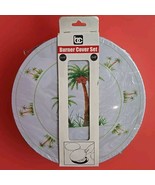 Palm Tree Paradise Burner Covers Set of 4 for Electric Range 2 -10&quot; 2 -8... - £14.28 GBP