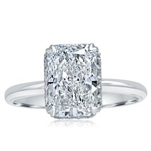 Igi 2.13 Carat F-VS1 Labo Grown Radiant Diamant Engagement Ring 18k or B... - £1,166.36 GBP